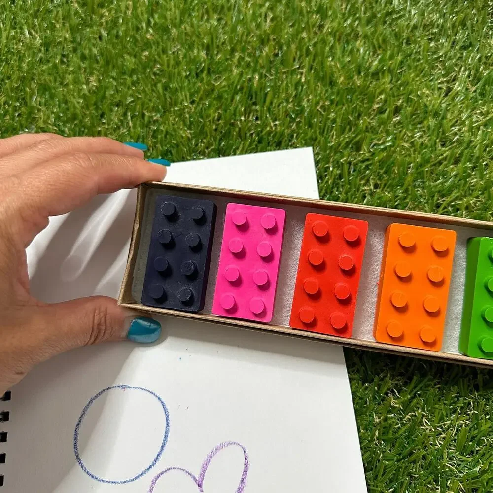2/$30 Building Bricks Blocks Crayons (6), Kids Girls Boys Gender Neutral Gift